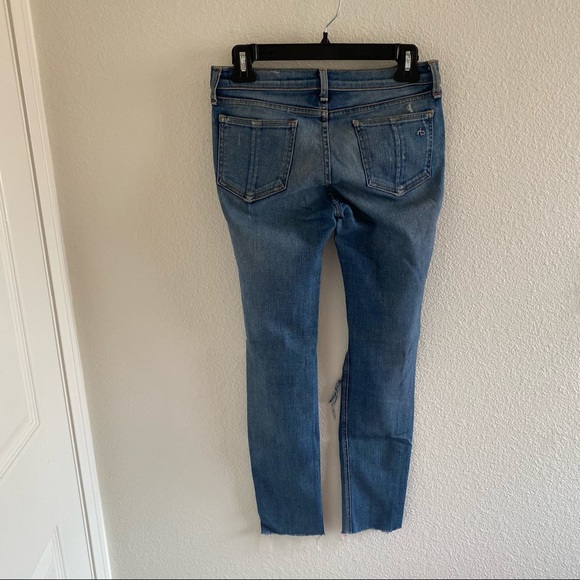 Ripped Rag & Bone Cropped Skinny Jeans - Picture 6 of 13